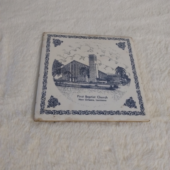 2 Frist Baptist Church of New Orleans Commemorative Ceramic Tiles 6" x 6" - Picture 6 of 9